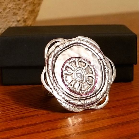 Silpada Sterling Silver & Zirconia Legacy Ring